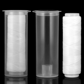 2 PCS Fishing Thread Bait Elastic 0.2 Mm Length Clear Fishing String Nylon Elastic Invisible Fishing Line Stretchy Bait String 656 Feet per Spool with Clear Storage Case