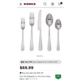 Food Network NEW Food Network Classic Silver 20 pc silverware service for 4 NIB