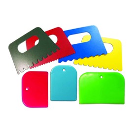 ROYLCO R5451 3 by 5-Inch Paint Scrapers, 4 Designs, 7-count
