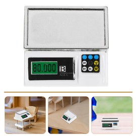VICASKY Electronic Miniature Scales Body Scales Toy Miniature Scale Decorate Mini Dollhouse Scales Home Decoration Ornament Mini House Scales Mini Scales Iron White