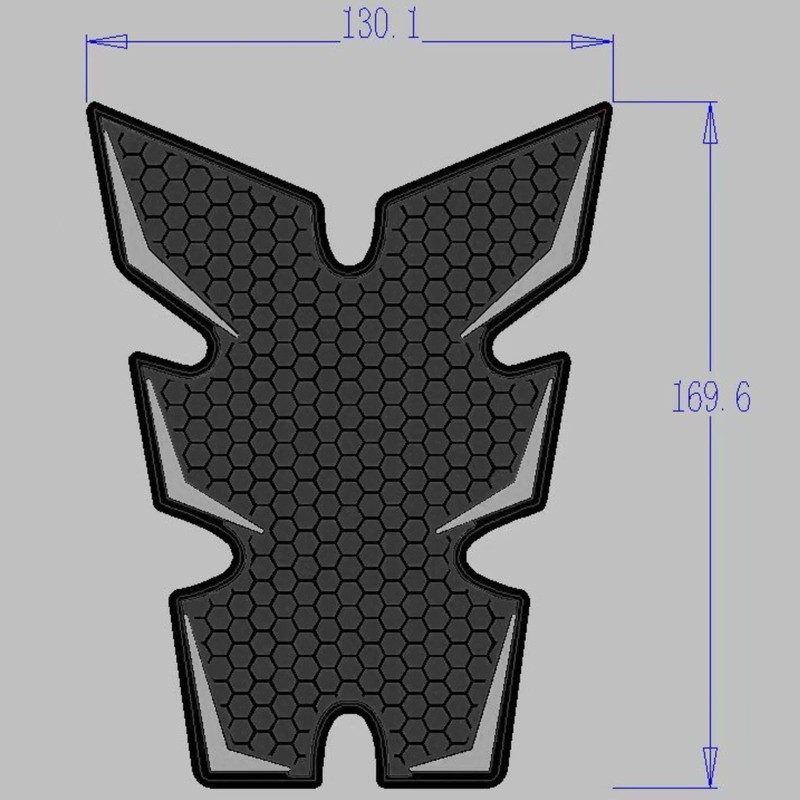 BYEMTTY 3D Traction Pad Tank Kit for Honda CBR650R/E-Clutch (19-25)