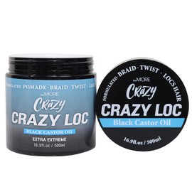 TheMore Crazy Crazy Loc, Super Extra Extreme Hold for Braid, Loc, Twist Hair, Perfect Styling Edge (500ml, Black Castor Oil)