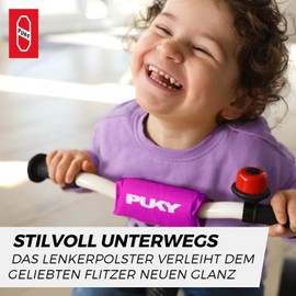 PUKY LP 2 Pink Handlebar Pads, Protection & Safety for Children, Easy Installation with Velcro Fastening, Compatible with LR M, LR1, LR 1L, Tricycles & Scooters, Robust & Durable