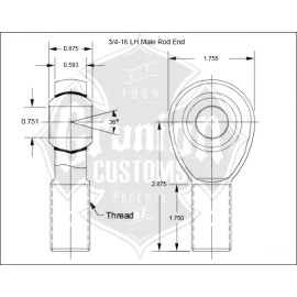 Grunion Fabrication 3/4-16 Heim Joint Panhard Bar Kit CHROMOLY Rod End Jam Nuts 2 Left & Right Hand