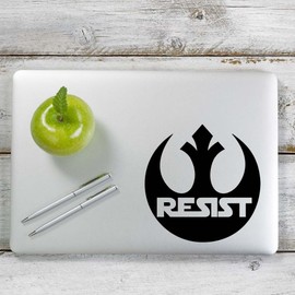 Yoonek Graphics Rebel Alliance Resist Decal Sticker for Car Window, Laptop and More. # 1053 (6" x 5.8", Black)