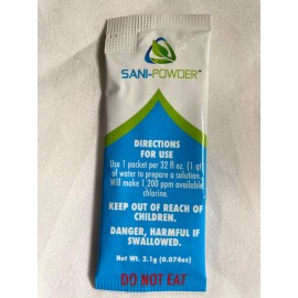 Sani Powder Hypochlorous Acid Granules - 10 x 2.10 Gram Packets - Commercial Disinfectant