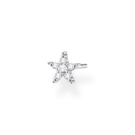 Thomas Sabo Women's Single Stud Earrings Star Silver 925 Sterling Silver, Sterling Silver, Not applicable