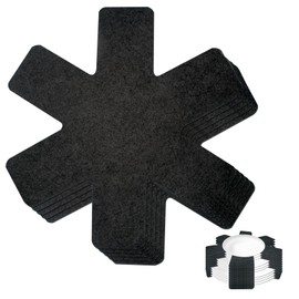 5 Piece Pot Pan Protectors for Stacking, Pan Separators Pads Anti-Scratch Pan Pot Protectors Non-Slip Pot Dividers Pads Stacking Pan Protectors for Protecting and Separating Pot and Pan Black