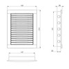 150x200mm / 6x8 inch White Plastic Ventilation Grille - Air