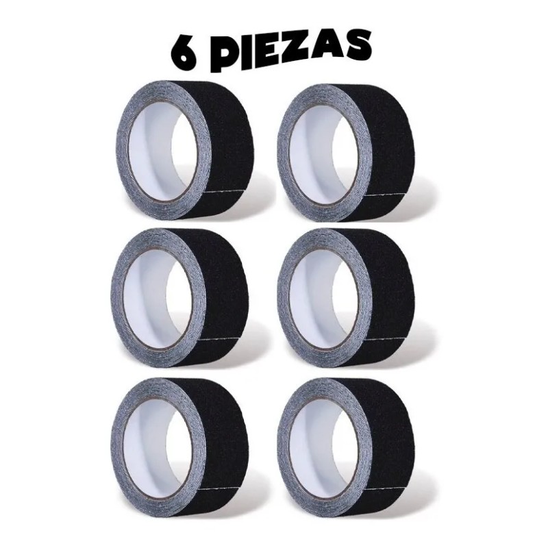 Cinta Antiderrapante Gruesa Y Resistente Pack 6 Pzs Full