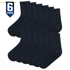 A2Z - Calcetines 970 para niños, niñas y niños, para volver a la escuela, color azul marino, 4 unidades, 4 unidades, 10-14, marino, 10-14 Años