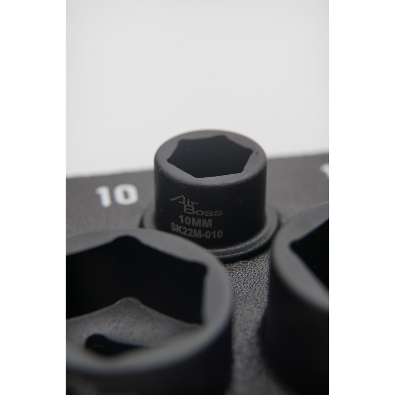 Airboss SK-0015-S Low Profile Nano Impact Sockets Set 3/8" Drive