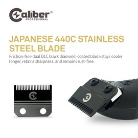 Caliber Pro Caliber DLC Fade Clipper Blades, .50 Caliber, 440C Japanese Steel, Professional Hair Trimmer Replacement Blades