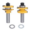 2Pcs 1/2in Shank Router Bit Woodworking Cabinet Door Carbon Steel