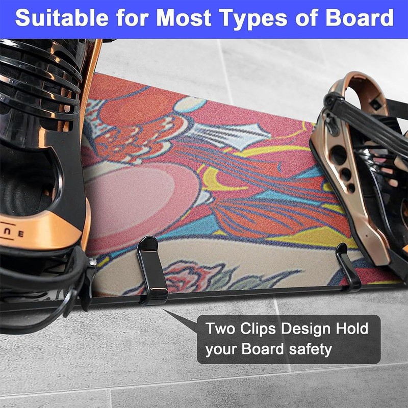 hangers surfboard, 2 snowboard rack hangers, skateboard wall mounted, snowboard