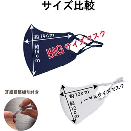 Large Mask, Large Size, 2L, Washable, Summer Mask, Sports Mask, Stylish Mask, Easy to Breathe, Non-stuffy, Cooling Mask, UV Protection, Cool Touch, Cool Mask, Adjustable Ear Straps, For 2-Layer Masks, Set of 5, Includes 2 High Performance 5-Layer Filters