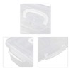 Asking Plastic Latching Storage Box with Handle, Lidded Clear Bin,