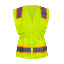 FONIRRA Hi Vis Safety Vest for Women Reflective with Pockets ANSI Class 2 High Visibility Work Construction Vest