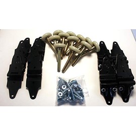 DHaRK Box Truck Roll-up Door Hinge and Roller Kit - Whiting Style, 7 Panel Door, Industrial, Metal, Unfinished, with Top and Bottom Brackets