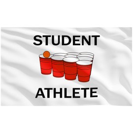 Student Athlete Banner Flag College Flag 3 x 5 Feet Dorm Room Flag Banner Indoor and Outdoor with Grommets Canvas Header for College Dorm Room Frat Wall Outdoor Hanging Flag