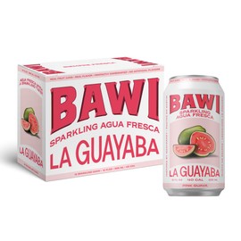 Bawi La Guayaba Sparkling Agua Fresca, Pink Guava with hints of Orange and Hibiscus, 12 Pack, 480 ml