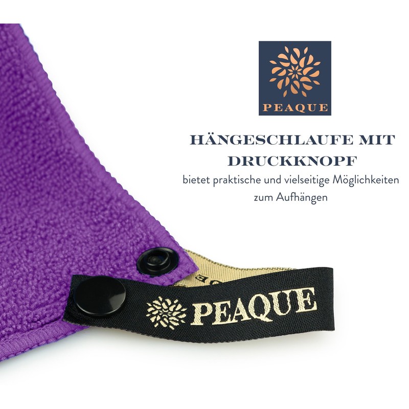PEAQUE Microfibre Towel with Terry Cloth Structure - Set of