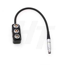 HangTon Power Splitter Cable Box 24V for Sony Alexa Camera RS 3 Pin Male to 2 x 0B 2-pin 1 x Fischer RS 3 Pin Female