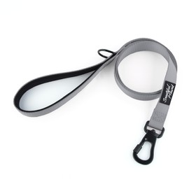 Snootiful Hound Secure Locking Dog Lead with Padded Handle - Carabiner Dog Leash - Anti Theft (Grey, 120cm)