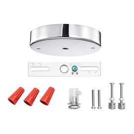 Mr.Color Canopy Kit for Ceiling Chrome Ceiling Light Cover Plate for Pendant Light Chandelier Canopy Kit with All Required Mounting Hardware for Easy Installation