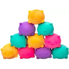 Schylling NeeDoh Teenie Cool Cats Stress Ball 3-Pack [3 RANDOM Colors!]