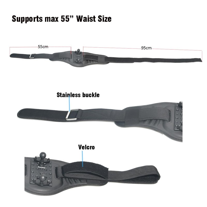Fotoleey Updated Back Bar Waist Strap Mount for Insta360 X5/X4/X3/X2
