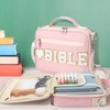 Silkfly Large Chenille Letter Bible Cover for Women Preppy Patch