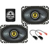 KICKER Speakers 4X6 inch for Jeep Wrangler 1997-2006 Upgrade Kit