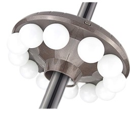 LUXSWAY Patio Umbrella Lights Battery Operated,12 Color Changing Outdoor Umbrella Light for Pole with Remote,48 LEDs,4 Modes,4 Timer Setting,10 Inch Camping Hanging Lights