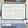 Magnifying Glass for Reading, Rechargeable 5X Large Page Magnifier with