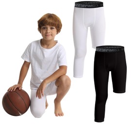 OEBLD Single Leg 3/4 Compression Tights, One Leg Basketball Leg Sleeves, Unisex Sports Compression Pants