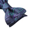 SetSense Men's Floral Jacquard Woven Self Bow Tie Set