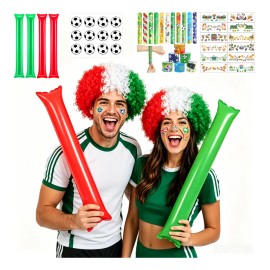 Peluca Con Bandera México Fanático Accesorios Mundial 2026