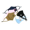 CHUMS CH09-1252 BlackxWhite/K004 S Mask, Cloth Mask, Light Cotton, Set