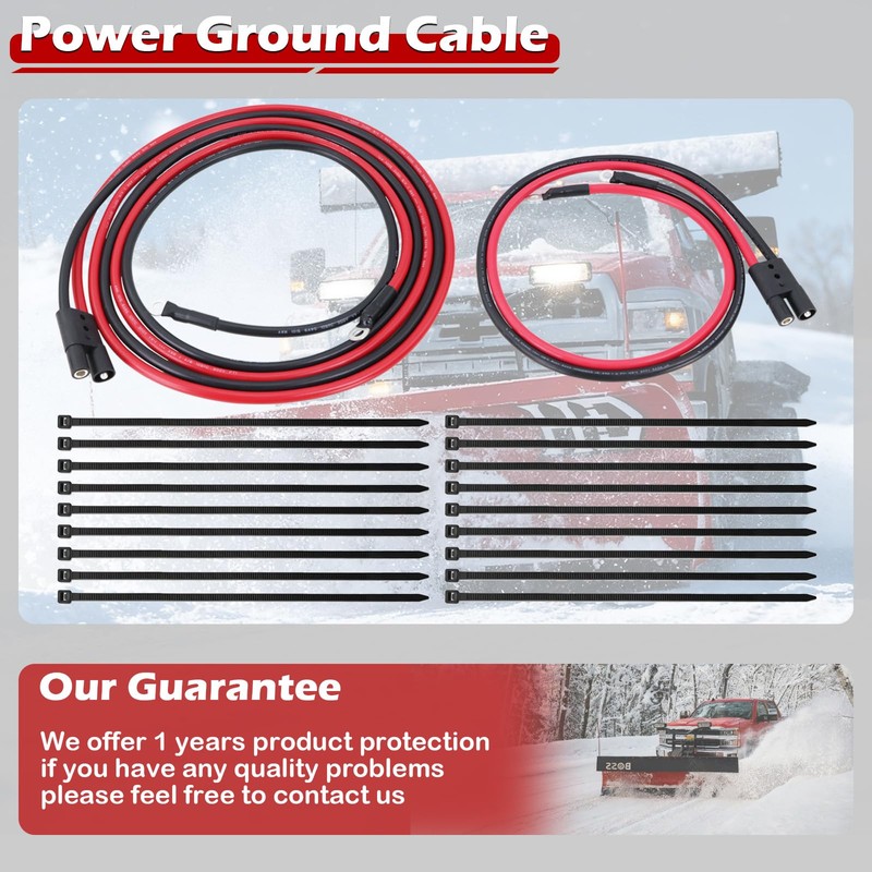 Power Ground Cable Truck Side HYD01684 & Plow Side HYD01690