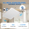 RALANDA 10 Inch Square Rainfall Shower Head, Ultra Thin, Chrome,