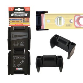 StealthMounts Universal Level Holder | Locking Level Mount Storage Clips for 90% of Levels (2 Pack) - Keep Your Surveying Equipment Organised with Effortless Organisation.