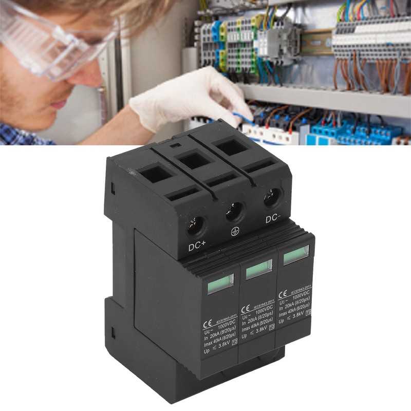DC Surge Protector 40KV 3P Quick Response Flame Retardant Modular