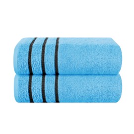MyOwn Cotton 2 Pack Oversized Bath Towel Set 28x55 inches, Large Bath Towels, Ultra Absorbant Compact Quickdry & Lightweight Towel, Ideal for Gym Travel Camp Pool - Sky Blue, 71616
