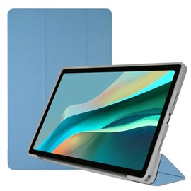 Qiawum Folio Stand Case for Teclast T40AIR / T40HD Tablet 10.4", PU Leather Slim Multi-Viewing Angles Cover with Auto Wake/Sleep Function Hard Back Shell Protective Sleeve (Blue)