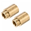 sourcing map Brass Extension Pipe Fitting 30mm G1/2 Female to
