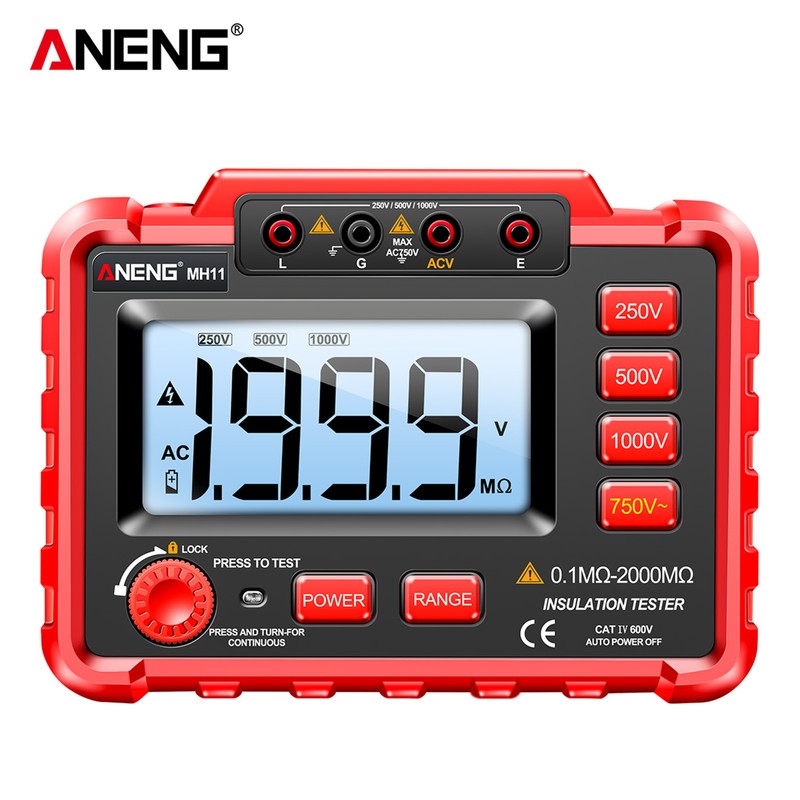 ANENG MH11 Megohmmeter Digital 500V High Voltage Electronic Shaking Table