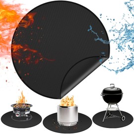 TOHONFOO 39in Fire Pit Mat for Solo Stove Ranger Wood Burning, Fireproof Mat for Solo Stove, 3-Layer Esay to Clean Under Grill Mats for Outdoor Grill to Protect The Deck, Patio, Pavers
