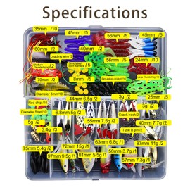 Leeko Spinner Fishing Set, Blinker Fishing Bait for Pike, Trout, Zander, Perch