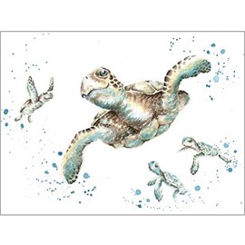 Wrendale Designs Greeting Card - SWIMMING SCHOOL (Sea Turtles)